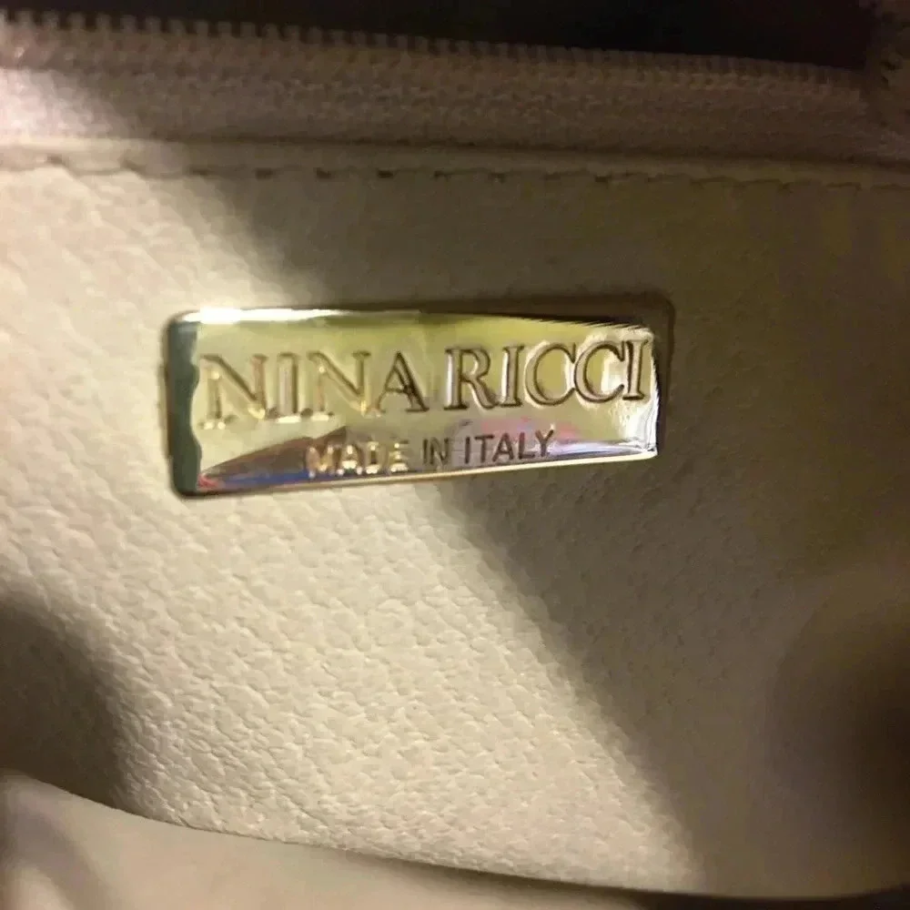 Nina ricci grey pony fur / leather satchel bag